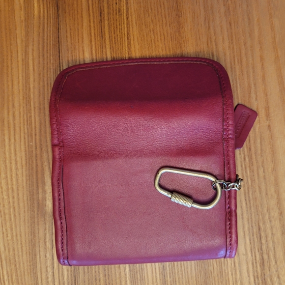 Vintage 90s Coach 7219 Wallet Red - Picture 4 of 7